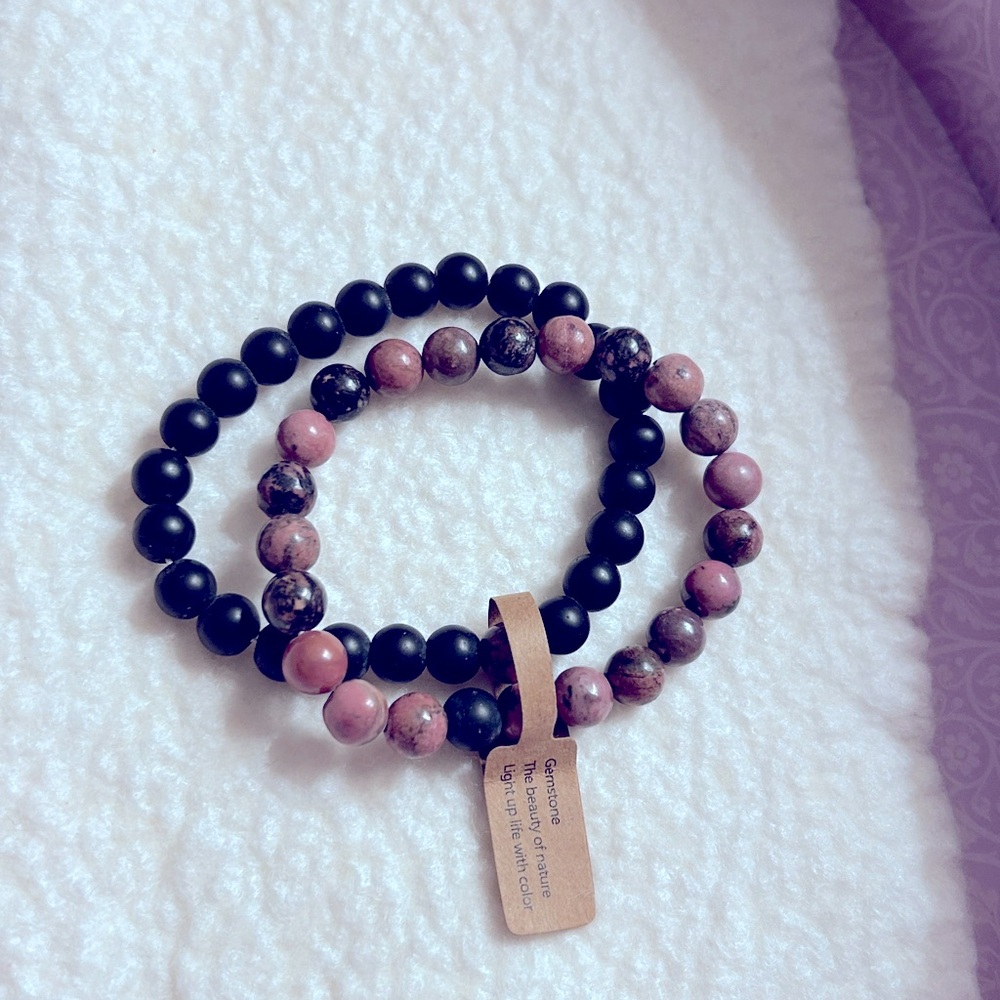 Stone bead bracelets